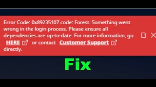 Fix Minecraft Launcher Error Code 0x89235107 Code Forest Something Went Wrong In The Login Process [upl. by Ylatfen664]