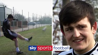 A 20 year old Harry Maguire aces the TwoFooted Corner Challenge ⚽✨ [upl. by Henigman436]