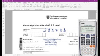 970911MJ23  CAIE AS amp A LEVEL PURE MATHEMATICS 1 MAYJUNE 2023 Paper 11 [upl. by Zelazny]