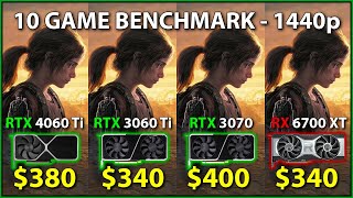 RTX 4060 Ti vs 3060 Ti vs 3070 vs RX 6700 XT  10 Game Benchmark 1440p [upl. by Cirilo539]