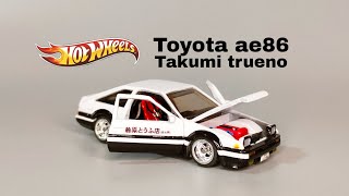 CUSTOM HOT WHEELS AE86 TRUENO INITIAL D [upl. by Ekeiram471]