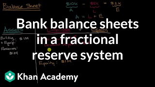 Bank balance sheets and fractional reserve banking  APⓇ Macroeconomics  Khan Academy [upl. by Pinckney]