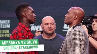 Israel Adesanya vs Anderson Silva Staredown  UFC 234 Press Conference [upl. by Bonilla941]