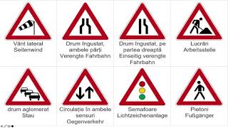 Codul rutier german Indicatoare rutiere Verkehrszeichen [upl. by Torrance]