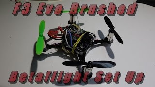 Brushed F3 Evo Set Up In Betaflight [upl. by Tilda407]