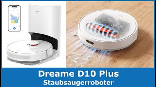 Dreame D10 Plus Saugroboter mit Wischfunktion im Test Vergleich 2024 🥇 Günstiger Roboter Staubsauger [upl. by Nosnah]