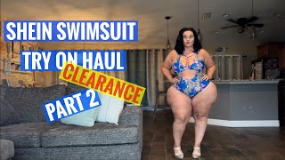 Shein swimsuit try on haul plus size part 2 [upl. by Stacy]