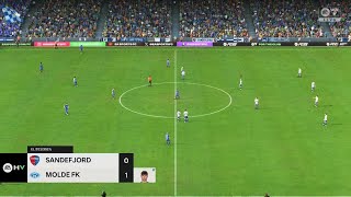 Sandefjord VS Molde EA SPORTS FC 25 [upl. by Beckie]