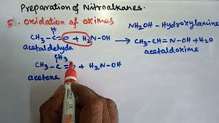 Preparation of Nitroalkanes Oxidation of Oximes Organic Nitrogen Compounds Class 12 Chemistry [upl. by Enelyar]