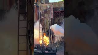 WaterWorld Collapsing Tower Universal Studios Hollywood 2024 ￼ [upl. by Eiramannod]