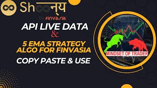 Shoonya by Finvasia API Live Market Data  5 EMA Strategy Algo [upl. by Hussein]