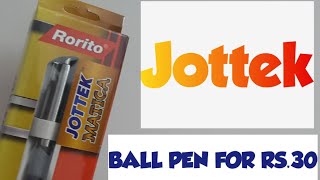 Rorito Jottek Matica  Ball pen for Rs30  Unboxing and review Best ball pen for exams and office [upl. by Thane816]