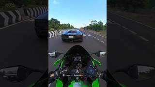 Ninja zx10r vs Lamborghini Drag Race😈shortstrendingninjaninjazx10rzx10rlamborghiniManojDey [upl. by Solim276]