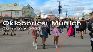 Oktoberfest Munich 2022  walking tour [upl. by Sakram]