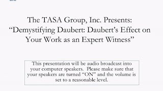 Demystifying Daubert Daubert’s Effect on Your Work as an Expert Witness [upl. by Steinke]