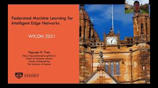 Keynote speech Federated Machine Learning for Intelligent Edge Networks by Dr Nguyen H Tran [upl. by Adranoel]