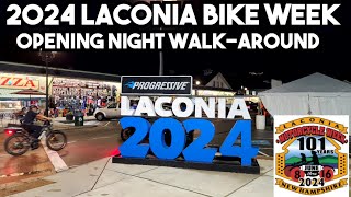 LACONIA BIKE WEEK 2024  Opening Night  Weirs Beach Walk Around on Friday Night [upl. by Leora548]