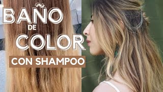 COMO HACER UN BAÑO DE COLOR CON SHAMPOO Y TINTE [upl. by Etirugram]