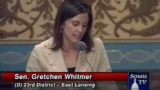 Senator Gretchen Whitmer rises in opposition to the Department of Humans Services Budget [upl. by Annelg579]