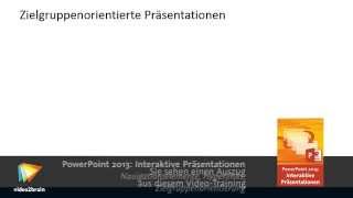 PowerPoint 2013 Interaktive Präsentationen Tutorial Teilpräsentationen erstellen video2braincom [upl. by Htebilil361]