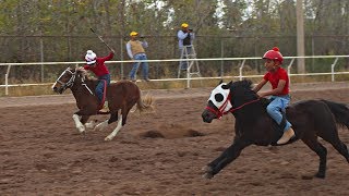 CARRERA DE PONIS EN 100 VARAS  DE LA GARZA PHOTOFINISH [upl. by Dnalyr897]