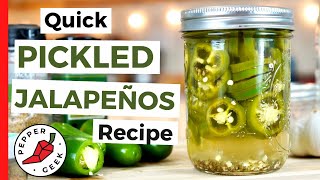 Pickled Jalapeños  Quick and Easy Recipe  Pepper Geek [upl. by Hafirahs903]