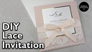 Elegant Lace Invitation  DIY Wedding Invitations  Eternal Stationery [upl. by Eolanda528]