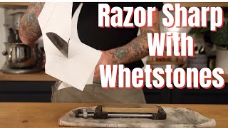 How to use Whetstones For a Razor Sharp Edge beginner knifesharpening whetstone [upl. by Yeliab]