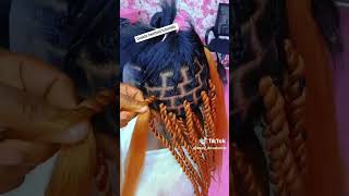 Learn how to twist braids perfectly 👌knotlessbraids hairstyle shorts protectivestyles [upl. by Leunam]