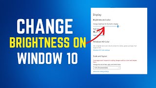 How To Change Brightness On Windows 10 [upl. by Hplodnar]