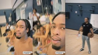 Zaire Wade At Georgia Tech Gym With His Friends [upl. by Yliah28]