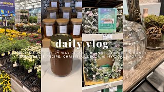 VLOG  free coffee entryway decor chipotle’s honey vinaigrette recipe  christmas decor Q4 goals [upl. by Lanti]