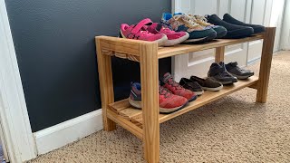 DIY Modern Shoe Rack — How to Build [upl. by Sewole]