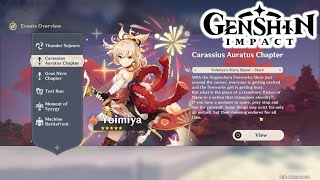 YOIMIYA STORY QUEST CARASSIUS AURATUS FIREWORK SHOW GENSHIN IMPACT [upl. by Sert]