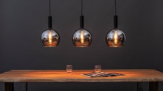 Trendy hanglamp met smoketitanium glazen bollen  Straluma 23220108 [upl. by Jaehne770]