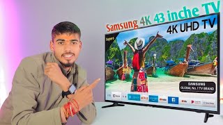 Samsung 4k 43 inch Smart TV Review amp Unboxing Best Picture Quality in Budget Smar TV Dolby audio [upl. by Atnahsa]