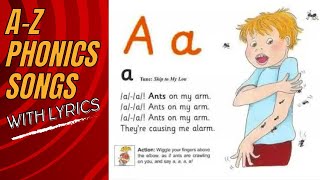 Jolly Phonics –Learn Phonics Rhymes A to Z  Phase II  ABC song with lyrics in description [upl. by Cirdet]