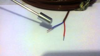 Cable Termopar Tipo T 2 cond 20 awg Alta temperatura Thermocouple Type T [upl. by Ylrebme982]