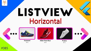 Flutter Tutorial  How To Create Horizontal ListView  Scrollable Row  Cards Text Image [upl. by Niraa]