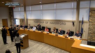 Haverford Township Board of Commissioners Meeting  April 8 2024 [upl. by Bamford660]