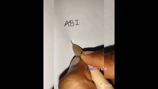 How to draw ABI name logo in easy step [upl. by Shirline]