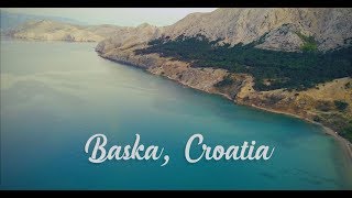 Baška  Island Of Krk Croatia  Drone footage  4K [upl. by Restivo]