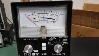 Dosy PM1000 TS SWR Power Cb Ham Radio Wattmeter Test Center Station [upl. by Seidel]