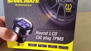 Car Steelmate TPMS Tire Pressure Monitor System Unboxing  Review [upl. by Hterag]