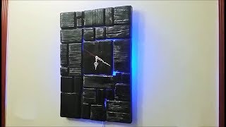 How to make Shou Sugi Ban Wooden Wall Clock [upl. by Eshman]