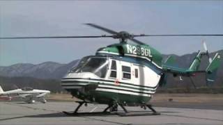 Air Methods BK117 EC145 Medevac helicopter startup and departure from Wester Carolina Regional [upl. by Eednyl929]