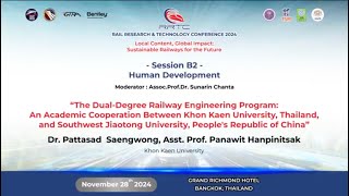 RRTC2024   Session B2  quotThe DualDegree Railway Engineering Program [upl. by Airretal864]