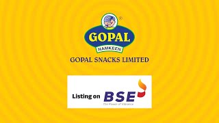 Listing Ceremony of Gopal Snacks Limited 900 AM onwards today at BSE [upl. by Nnylsia]