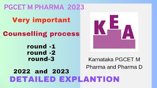 Counselling Process 2022 and 2023 Pgcet M PHARMA AND PHARMA D [upl. by Nosyrb766]