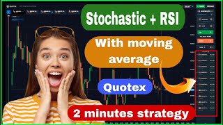 RSI amp Stochastic oscillator with moving average  2 Minutes accurate Quotex strategy [upl. by Summers]